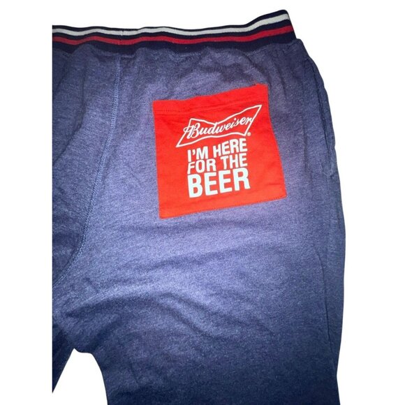 Budweiser King Of Beers Sweatpants Adult XL Blue Lounge Pants PJs Athleisure - Picture 4 of 9